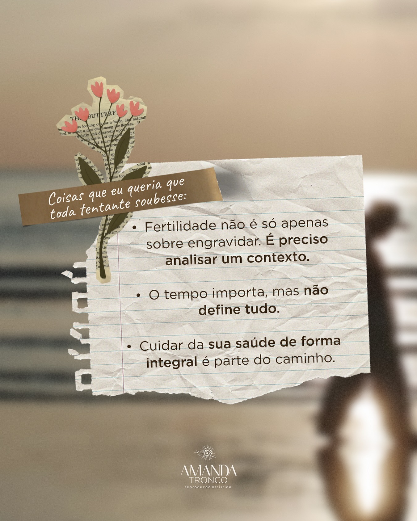 Publicação do Instagram da Dra. Amanda Tronco